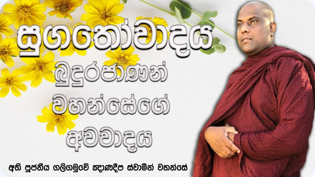 සුගතෝවාදය - බුදුරජාණන් වහන්සේගේ අවවාදය | The Lord Buddha's Advice | Ven Galigamuwe Gnanadeepa Thero