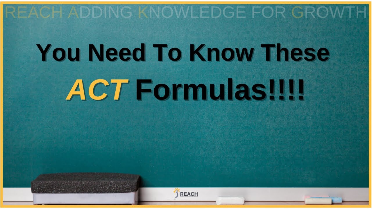 ACT Formulas to Know Before You Test!!!!