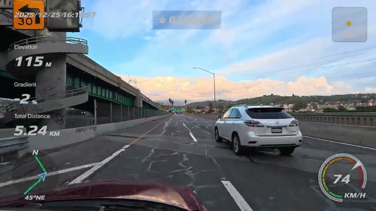 4K Driving Los-Angeles to Burbank 