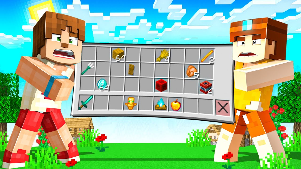 Minecraft ama AYNI CANI ve ENVANTERİ PAYLAŞIYORUZ!