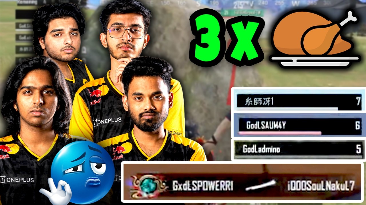 💛GODL 3 🐔Chicken I SPOWER 🔪NAKUL I💛 Godlike 🔥Destroying BMPS 😎Lobby IGODL HIGHLIGHTS #godlike #bgmi