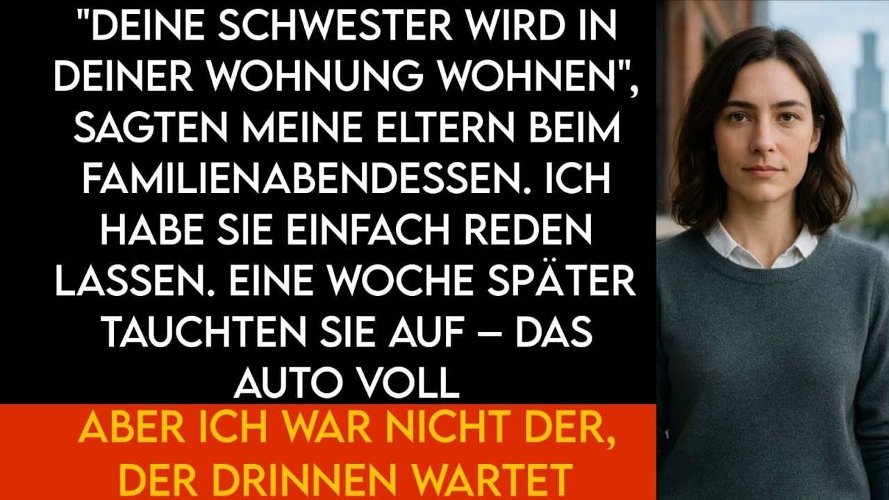 Beim Familienessen schickten sie meine Schwester zu mir – also ließ ich einen Fremden die Tür öffnen