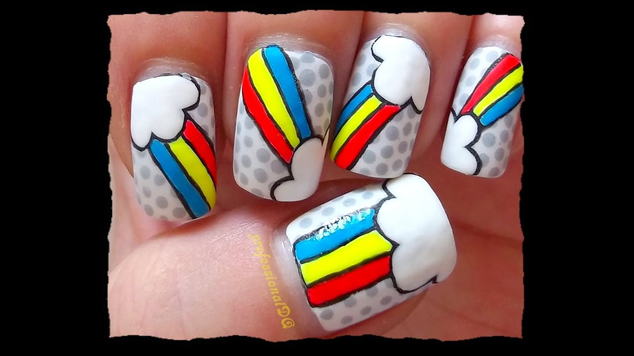 Pop Art Rainbow Clouds