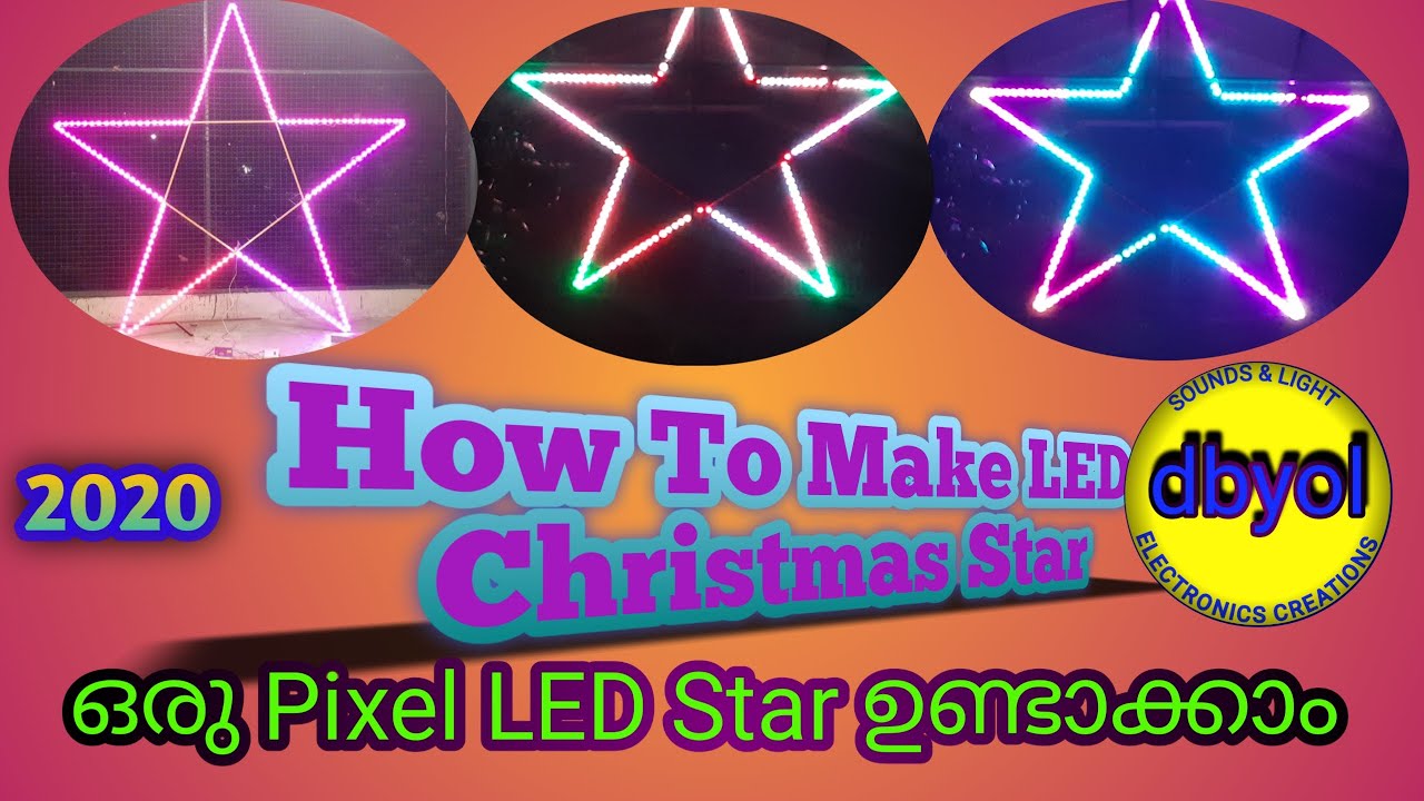 How To Make LED Christmas Star  /2020/  Pixel LED Star