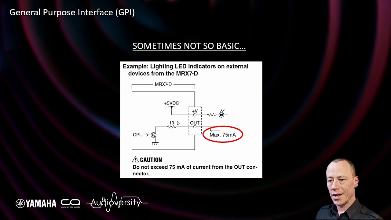 Using Yamaha General Purpose Interface (GPI) Connections