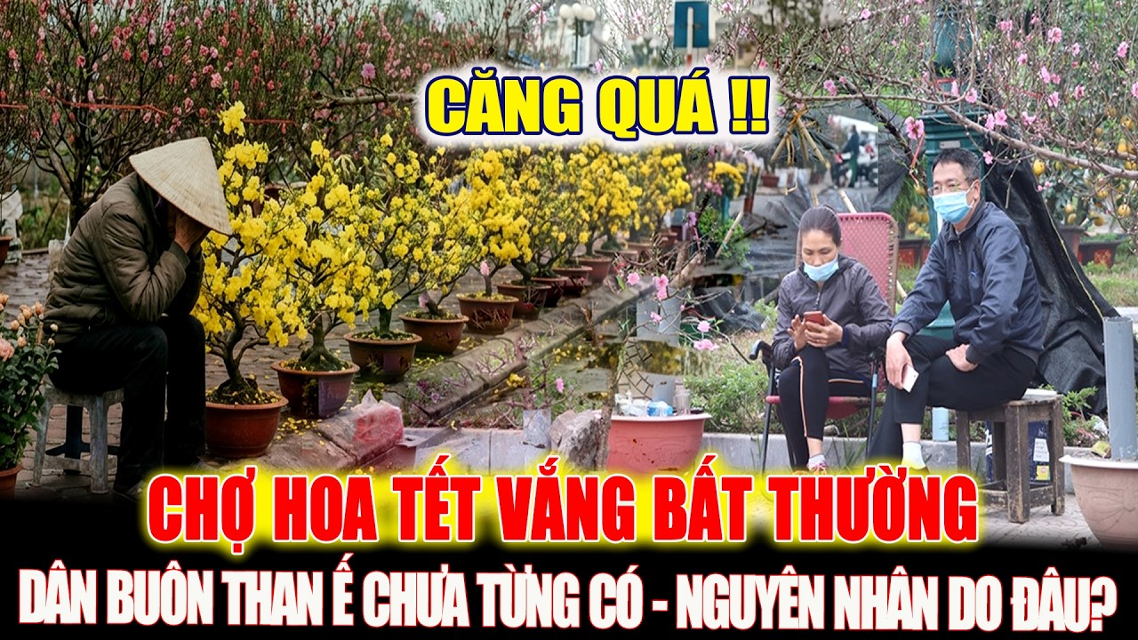 4 Ngày Nữa Đến Tết: Chợ Hoa Vắng Khách Bất Thường, Dân Buôn Than Ế Chưa Từng Có?