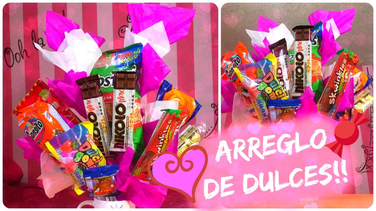 ARREGLO DE DULCES PARA REGALAR EL DÍA DE SAN VALENTÍN 14 DE FEBRERO | ARELI DURAZO