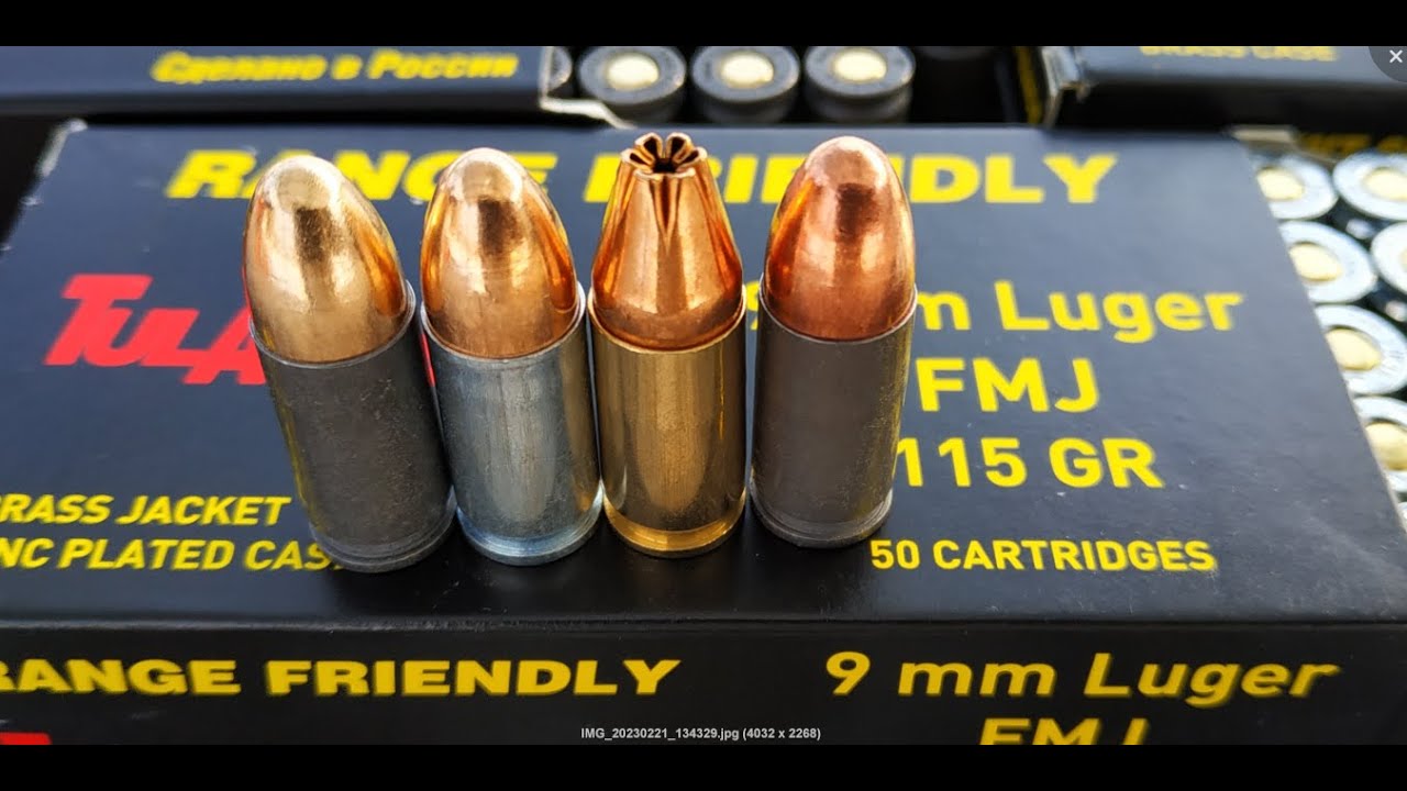 Тест патронов от Tulammo кал.9х19 Люгер HP 135gr 8,7гр.