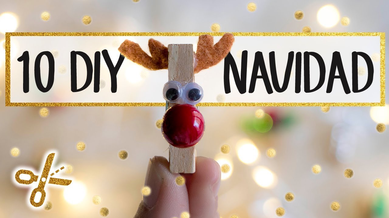 10 DECORACIONES DIY para tus REGALOS de NAVIDAD con pinzas