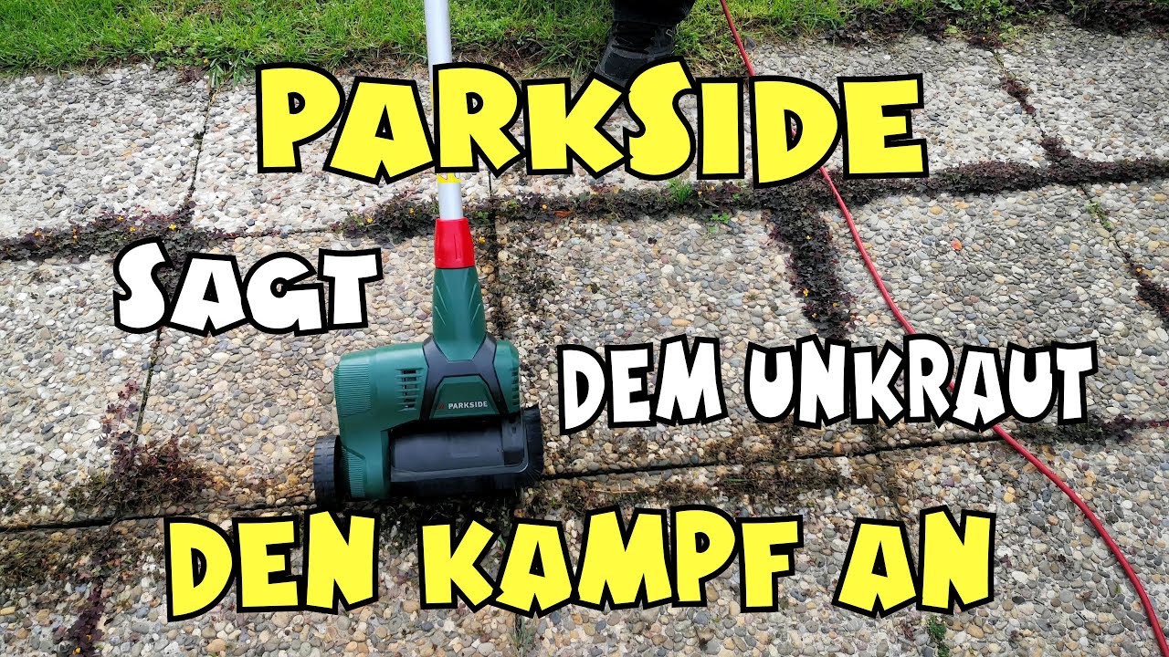 Im Einsatz: LIDL - PARKSIDE® Universalbürste PUB 500 - Multibrush Unkrautrolle Unkrautbürste