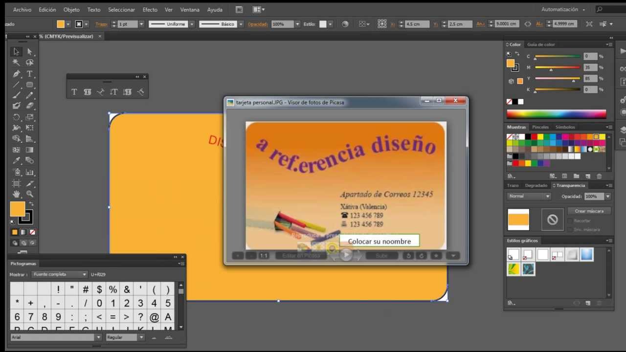 ILLUSTRATOR - Dise&ntilde;o de Tarjeta Personal