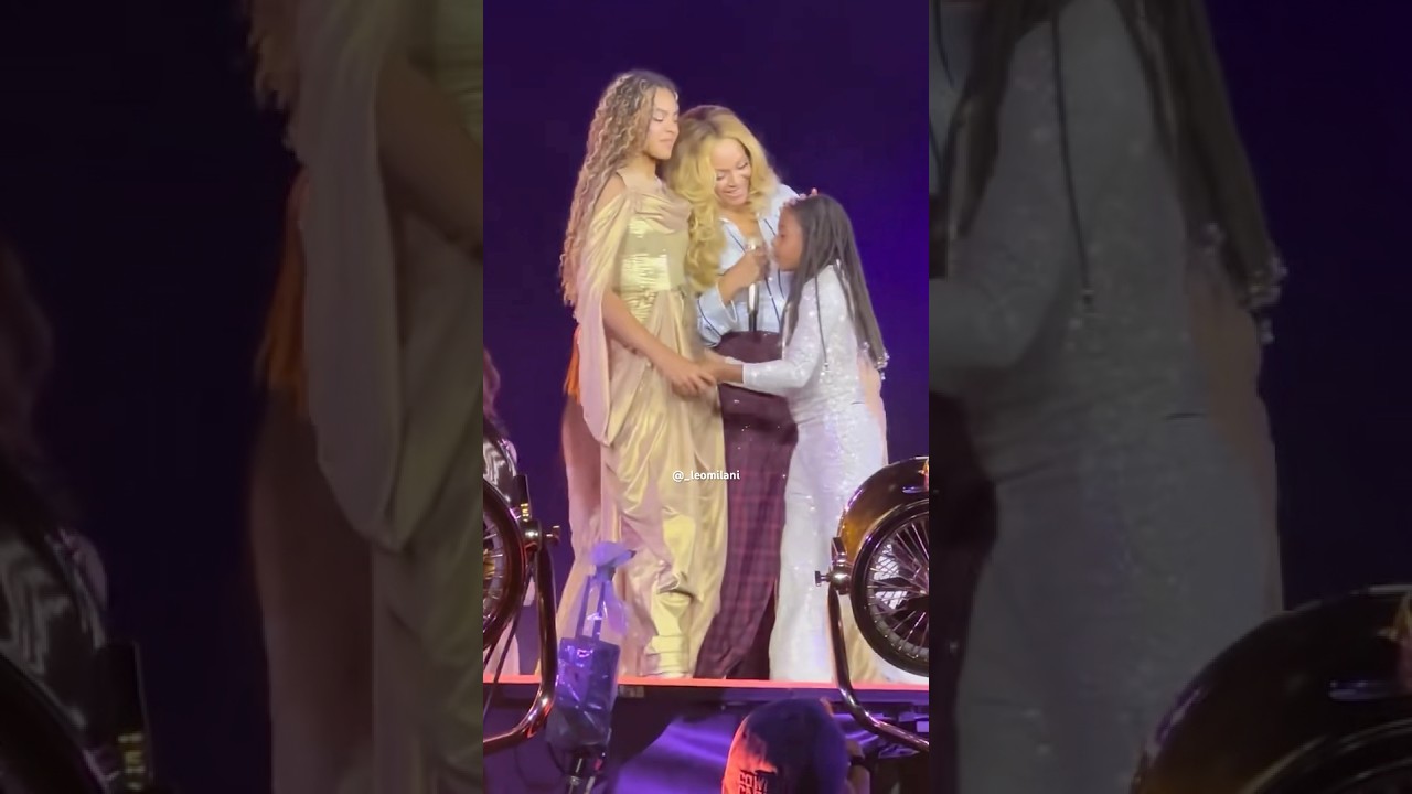 Beyonce, Blue Ivy and Rumi Carter at The Cowboy Carter Tour in New Jersey Night 3 #beyonce #rumi