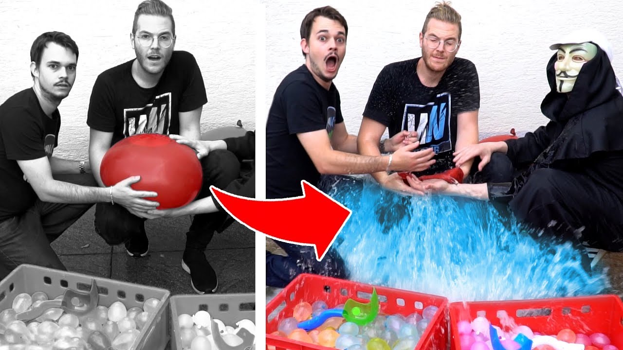 500 WASSERBOMBEN KAMPF CHALLENGE mit GAME MASTER !!!