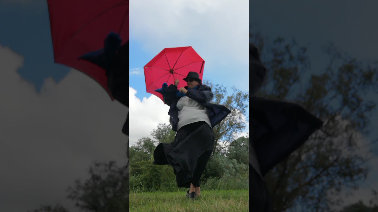 Windy fun with my umbrella