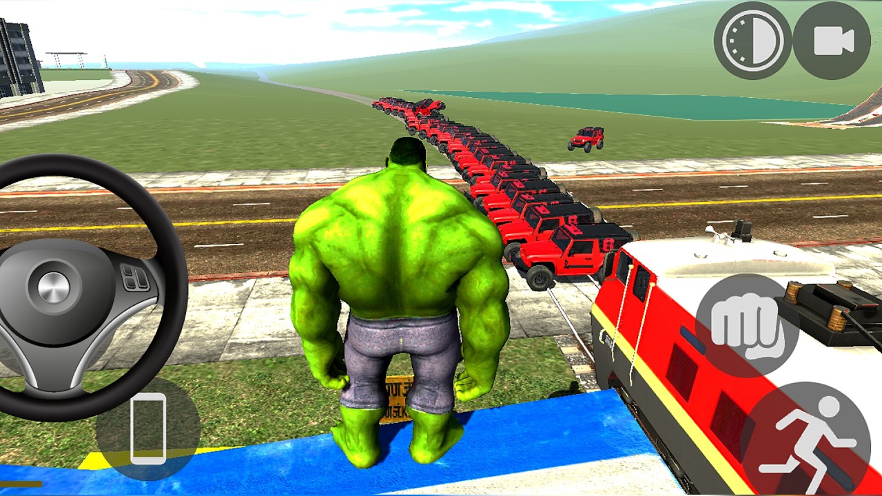 😱Train Vs 20 Modified Thar 🔥 Indian Bikes Driving 3D Game 🚨