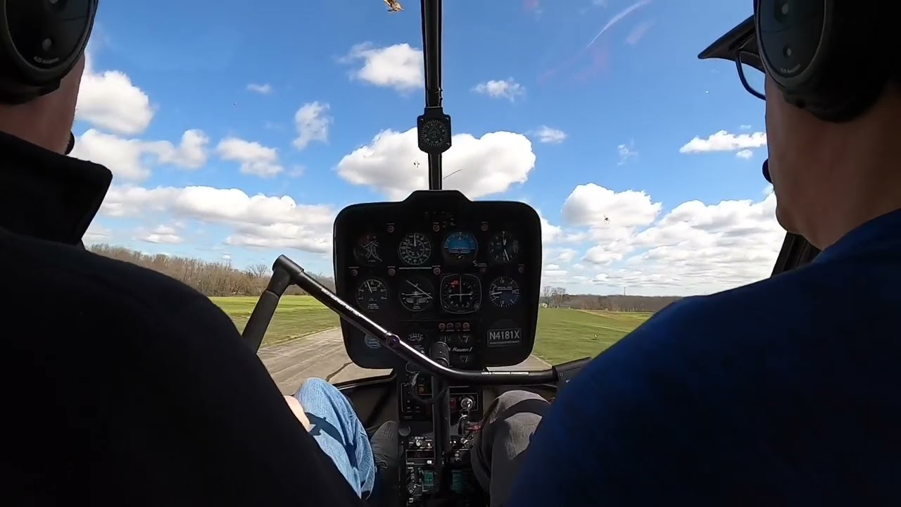 EP practice in the Robinson R44 helicopter with winds 14 gusting to 20
