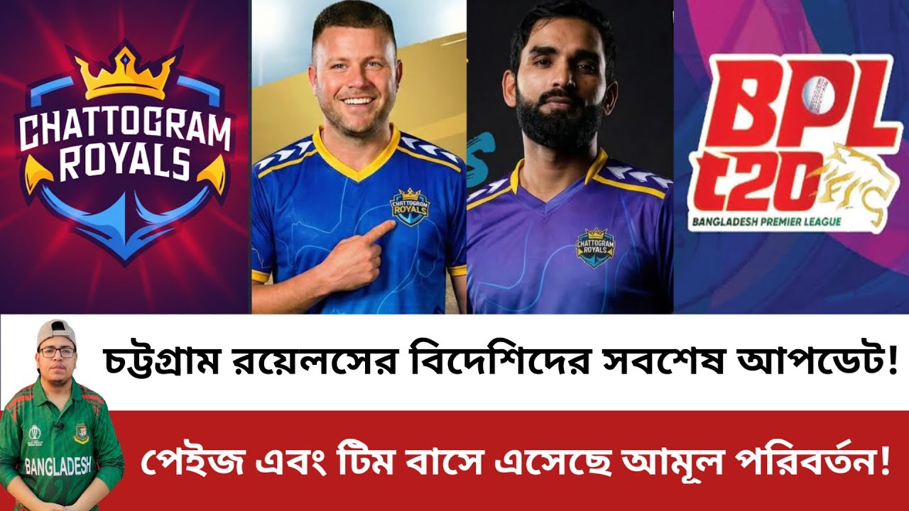 চট্টগ্রাম রয়েলসের বিদেশীদের সবশেষ আপডেট! Chattogram Royals | BPL Update