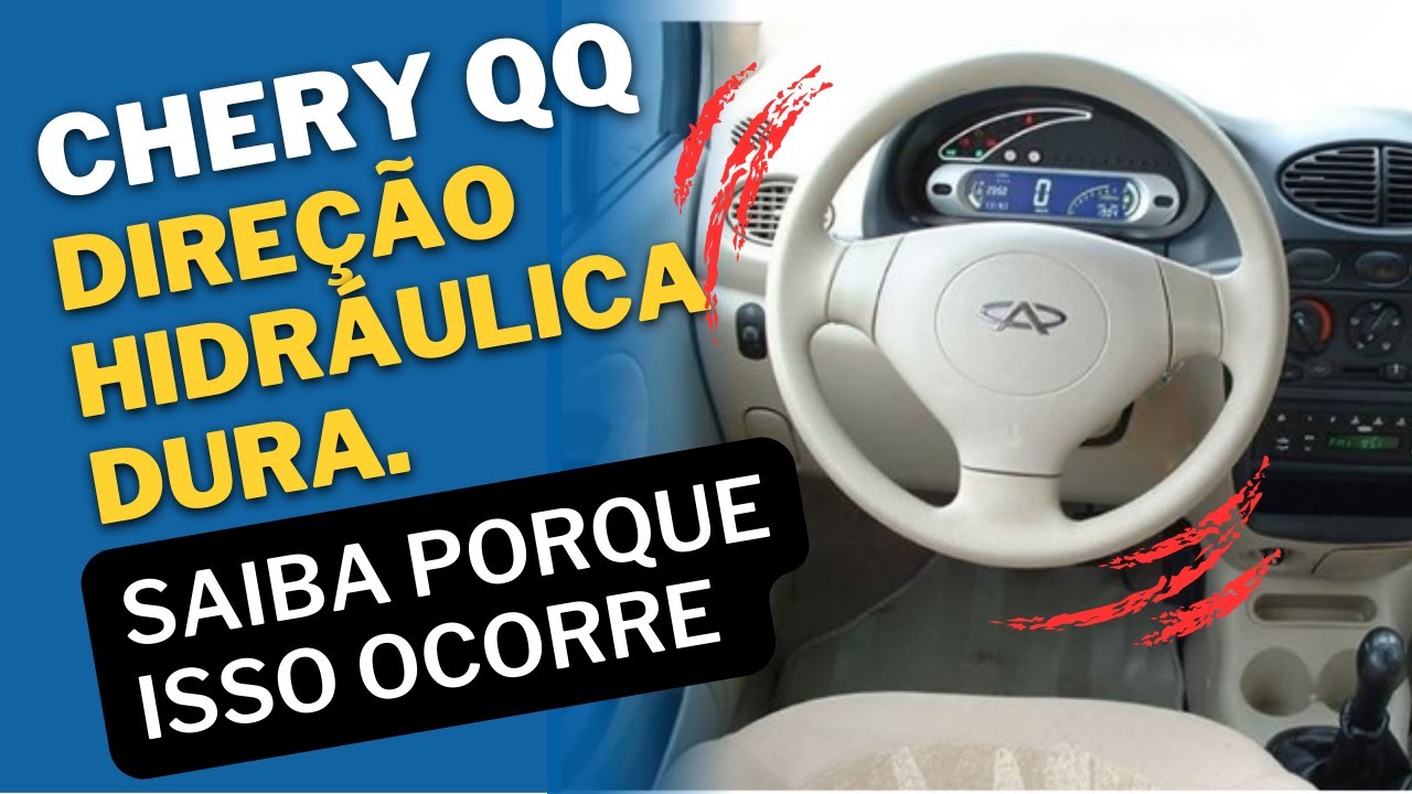 Chery QQ Com direção muito dura para ambos os lados mesmo com o veículo ligado. Dicas e Orientações.