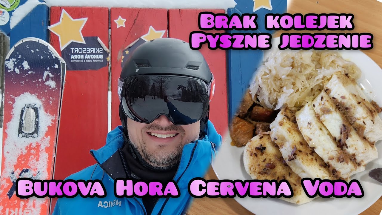 🇨🇿Brak kolejek i pyszne jedzenie w Ski Resort Bukova Hora part 2 Cervena Voda Luty 2023