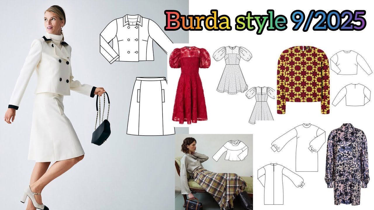 Burda style 9/2025, full line drawings.