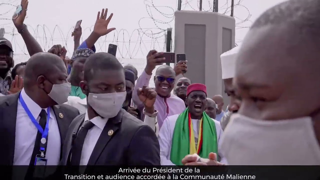 Arrivée du Président de la Transition en Guinée et audience accordée à la communauté malienne