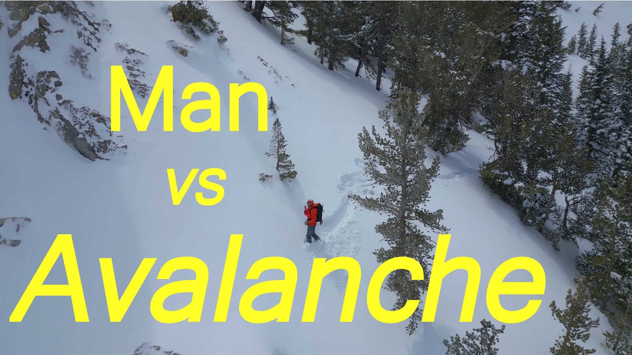 Splitboarder triggers an avalanche