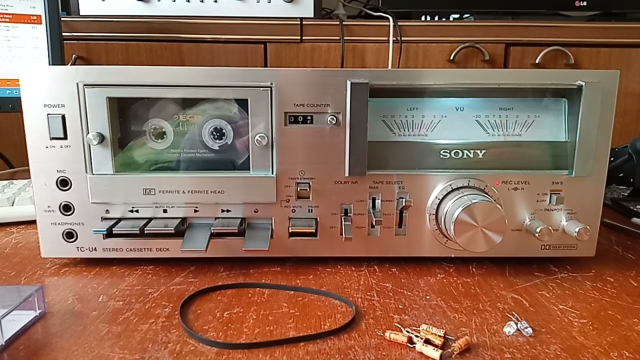 SONY TC-U4 проверка после профилактики и настройки.