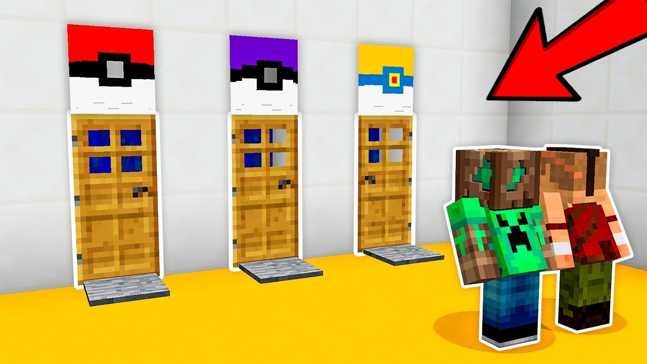NO ESCOJAS LA PUERTA EQUIVOCADA EN MINECRAFT!! 😱😂 LUCKY BLOCK PIXELMON