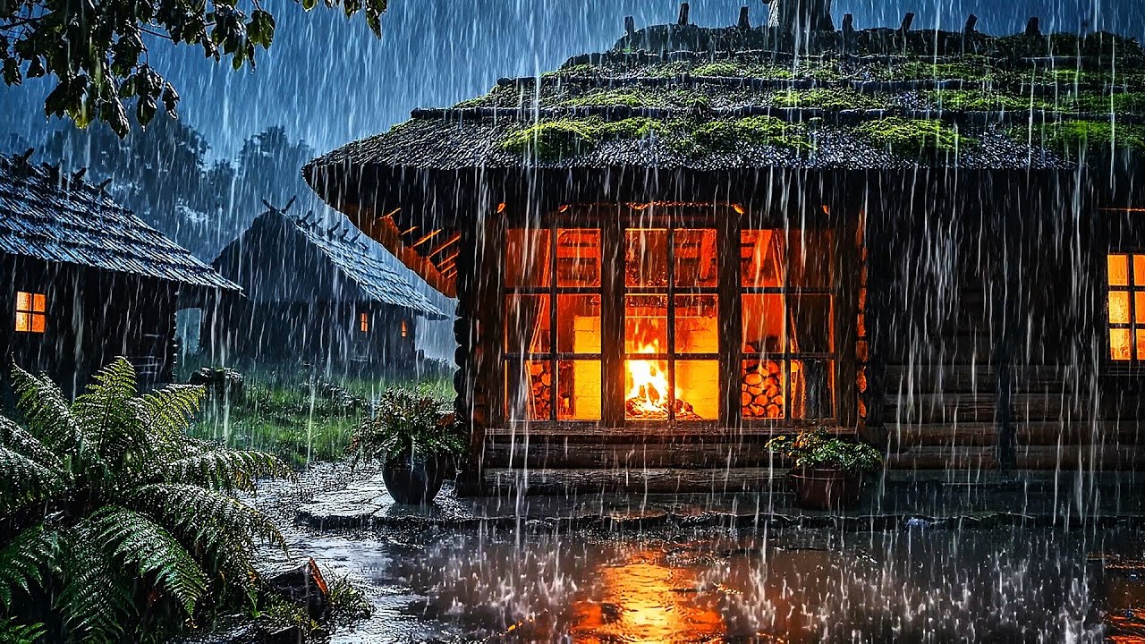 Deep Forest Isolation 🌧️ Heavy Rain on Abandoned Wooden Shack | Dark Ambience #DarkAmbience