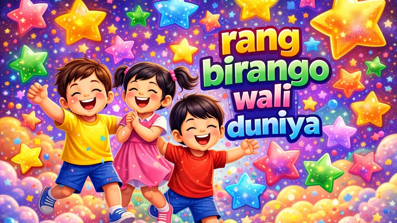 Song for kids ♥️♥️😊😊.....Bachho ke sath masti, rang birangi duniya wala ganna ......🥰🥰😍
