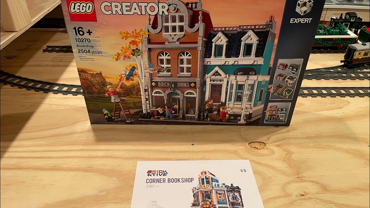 Awesome LEGO Corner Bookshop Modular Instructions By Brickative