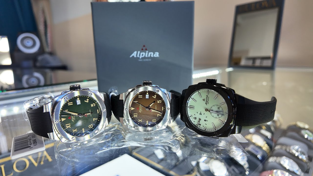 Новые часы Alpina с люминесцентным циферблатом и циферблатом в калифорнийском стиле.