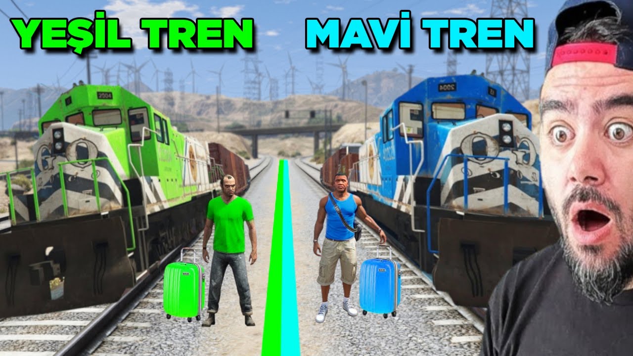 FRANKLIN MAVI TAKIM YEŞIL TAKIMA KARŞI TREN BULMA - GTA 5 MODS