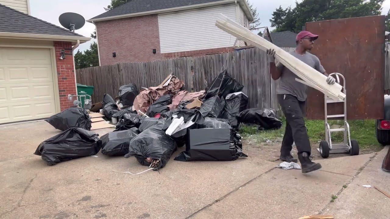 Construction debris removal in Cedar Hill, Texas!!