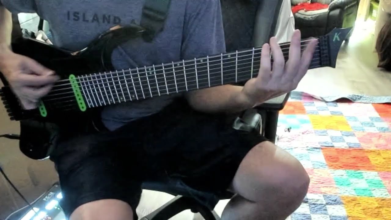 Improv riffing on the new Kiesel Kyber Headless 8 String!