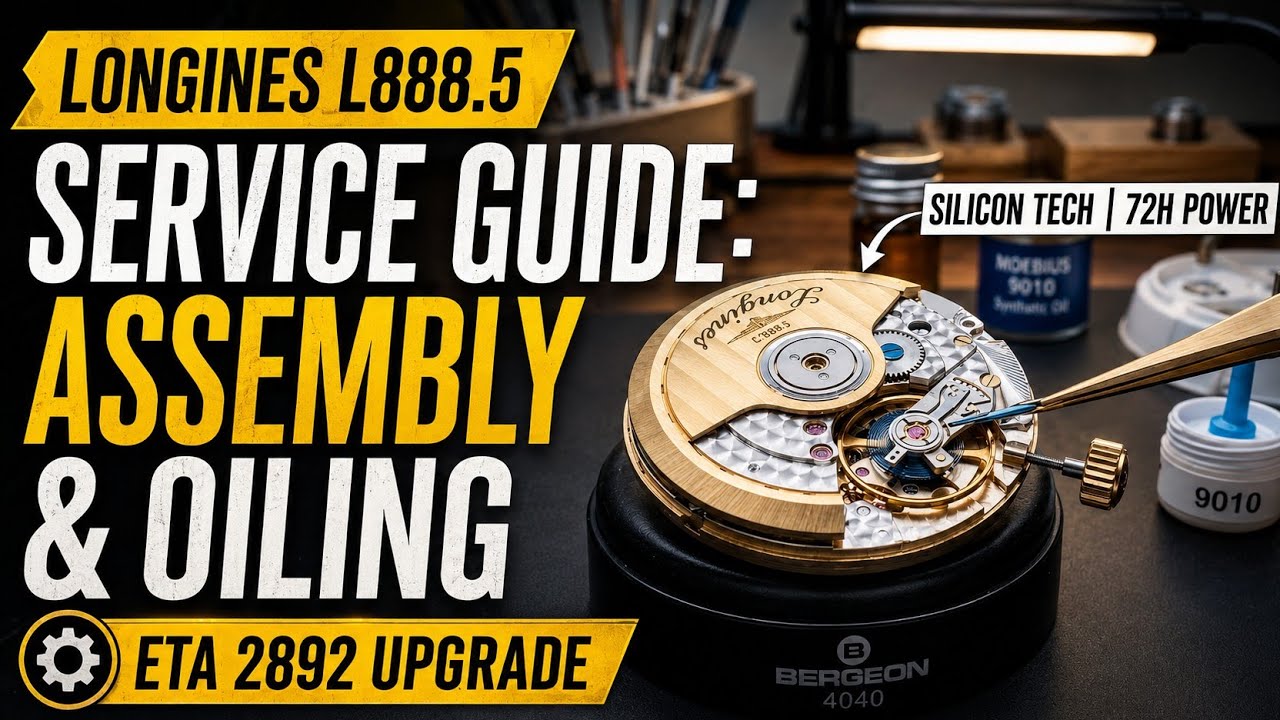 How to service Longines caliber L888.5 | Assemble tutorial | ETA A31.L11