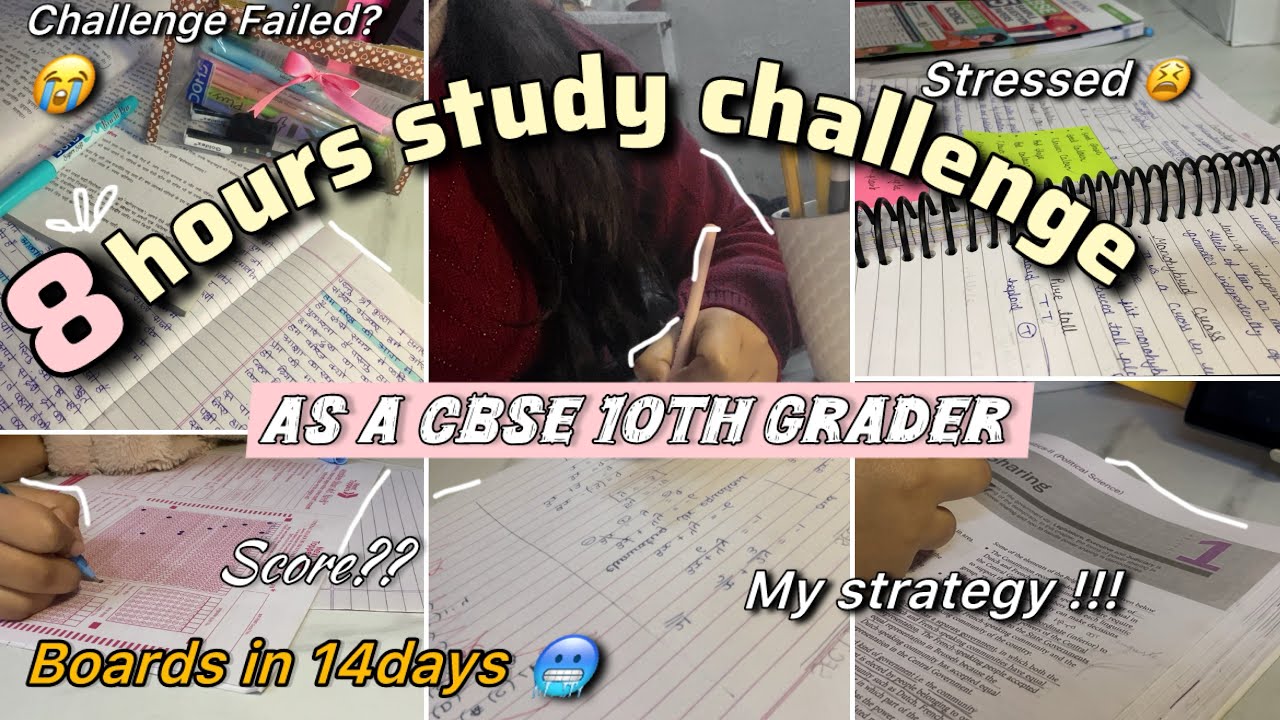 8 hours study challenge as a cbse 10th grader || preparing for boards ||