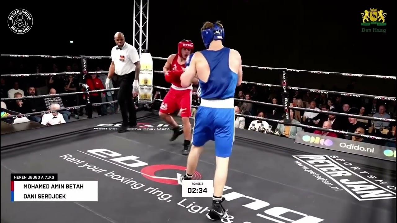 Den Haag 24-11-2024 NK Boksen Finale A-klasse -71 kg Mohamed Amin Bettah vs Danil Serdjoek