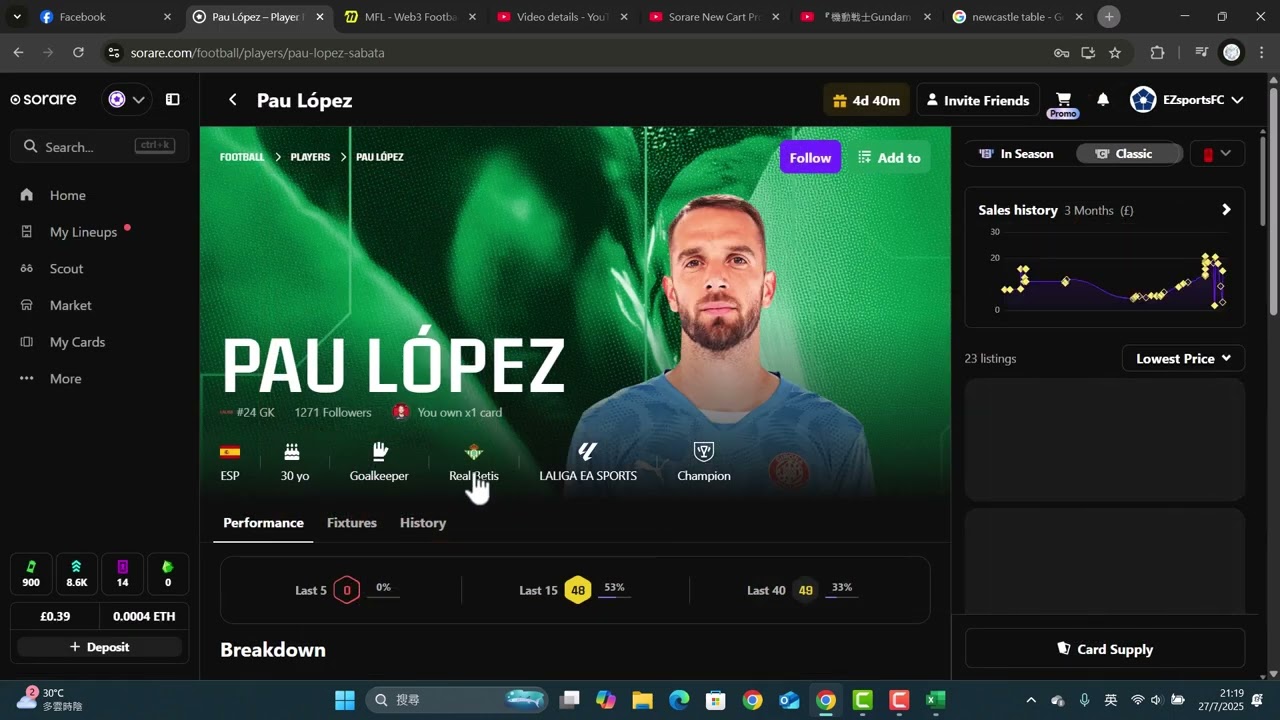 My Sorare Strategy for Football Season 2026