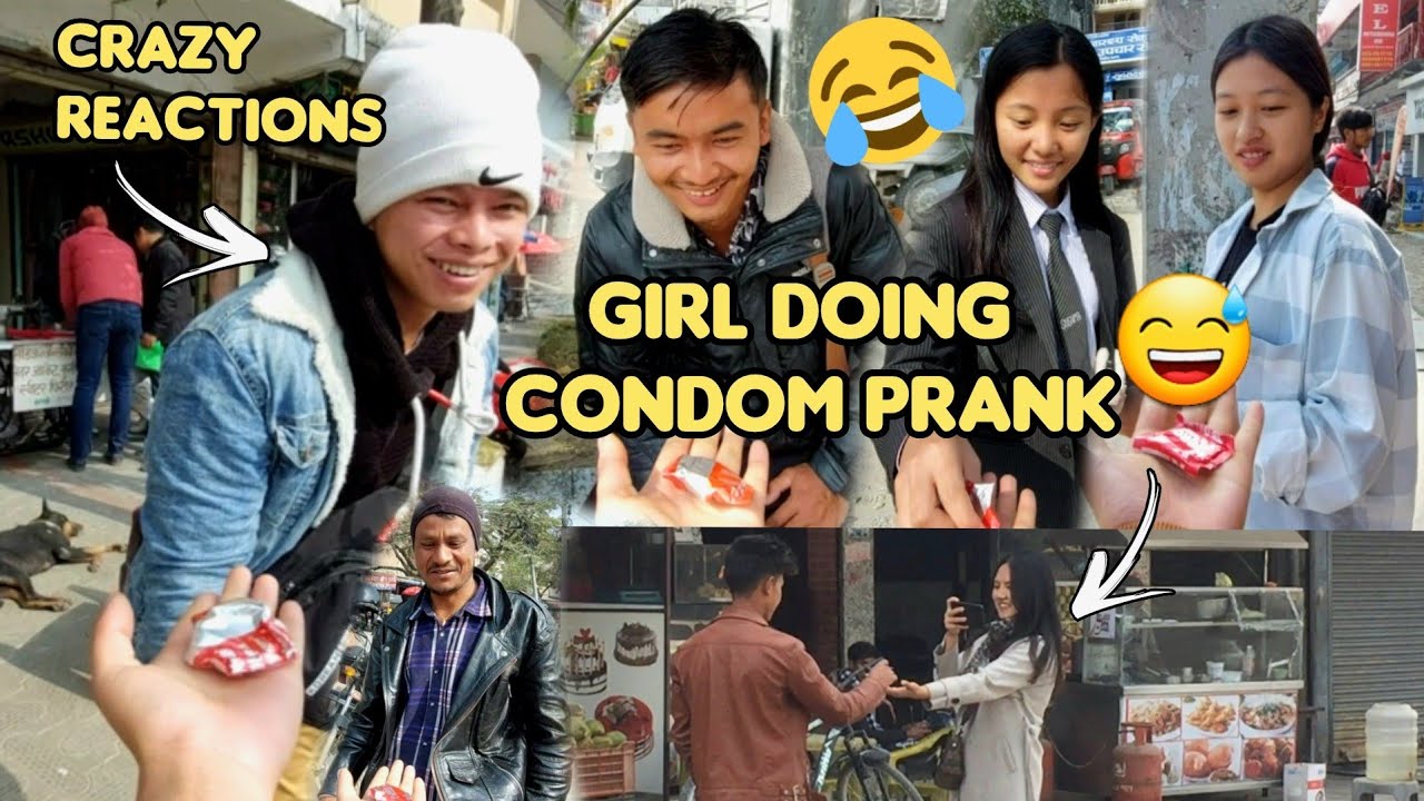 Cute girl doing co*dom prank😅 // Crazy reactions🤣|| Nakesh rai