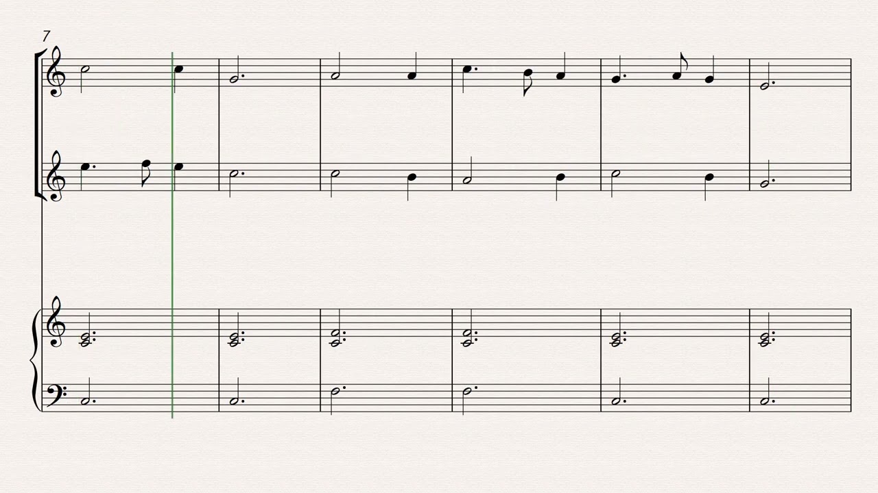 Franz Gruber Silent Nigth Oboe Duet Sheet Music with piano