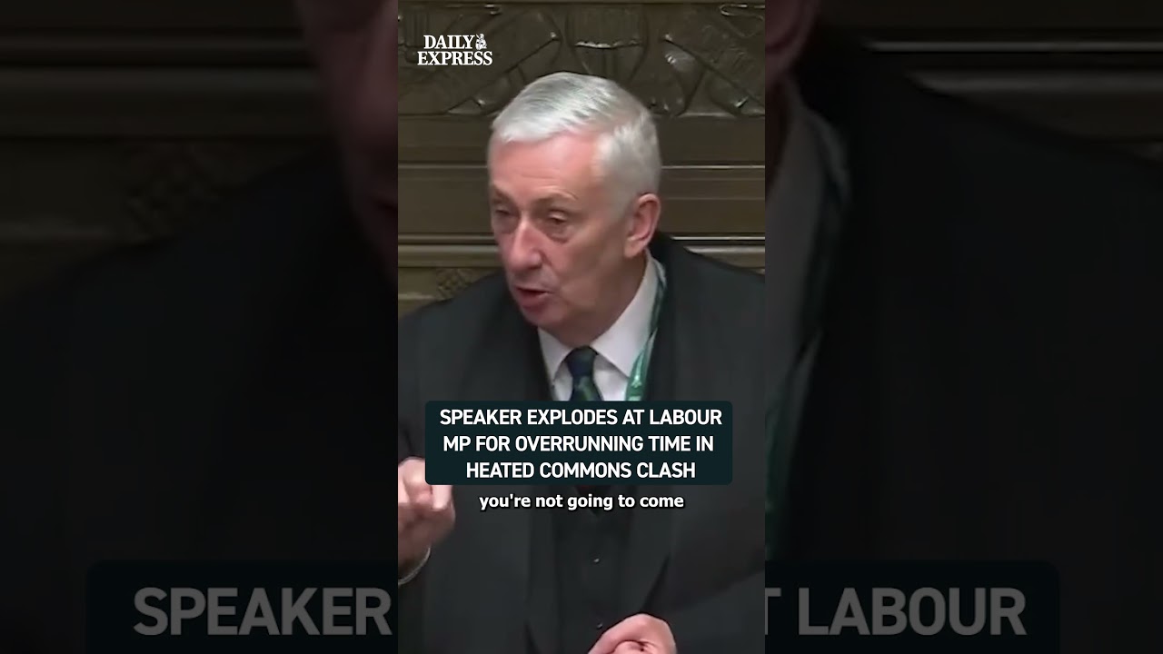 Speaker Lindsay Hoyle erupted at a Labour MP who went past the time limit in a fiery Commons clash 😳