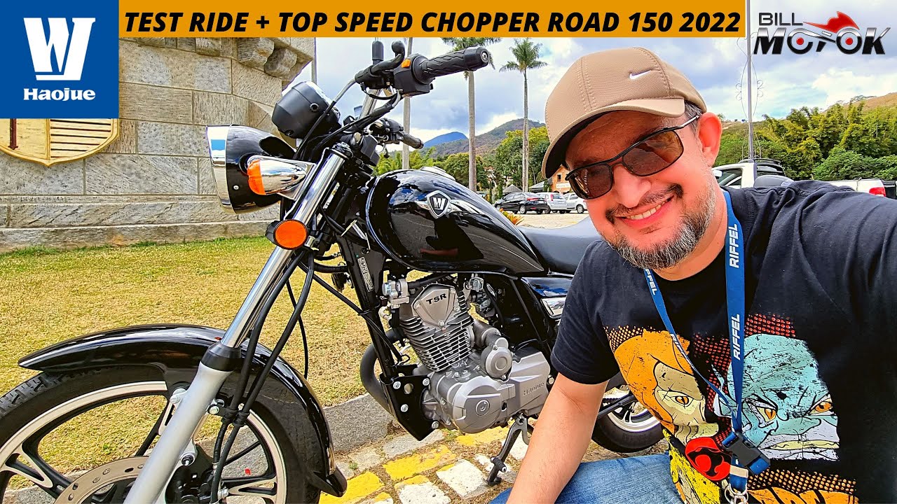 Uma das motos mais confortáveis que já andei, TEST RIDE + top speed CHOPPER ROAD 150 2022 HAOJUE.
