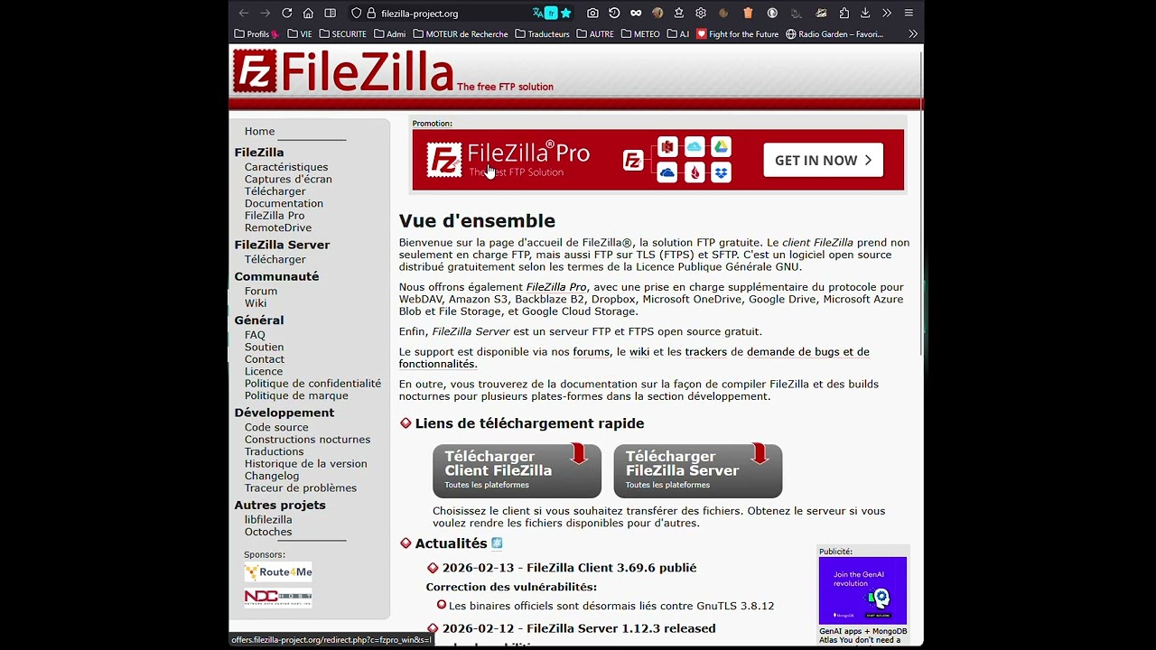 #Windows#macOS#Linux#FileZilla passe en version 3.69.6
