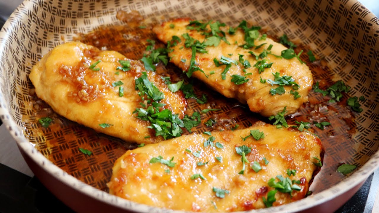 Receta de pechugas de pollo con miel y salsa inglesa 😋