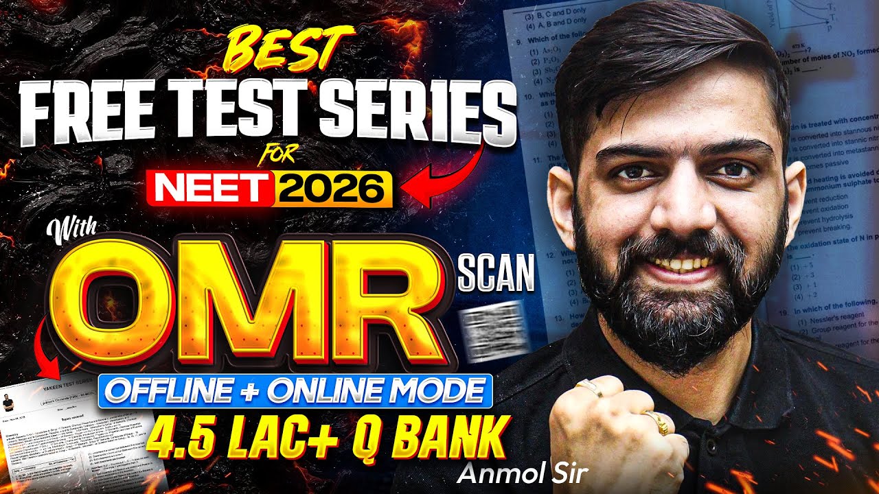 Best Free Test Series for NEET 2026 | Free Test series for NEET | Online Test series for NEET 2026