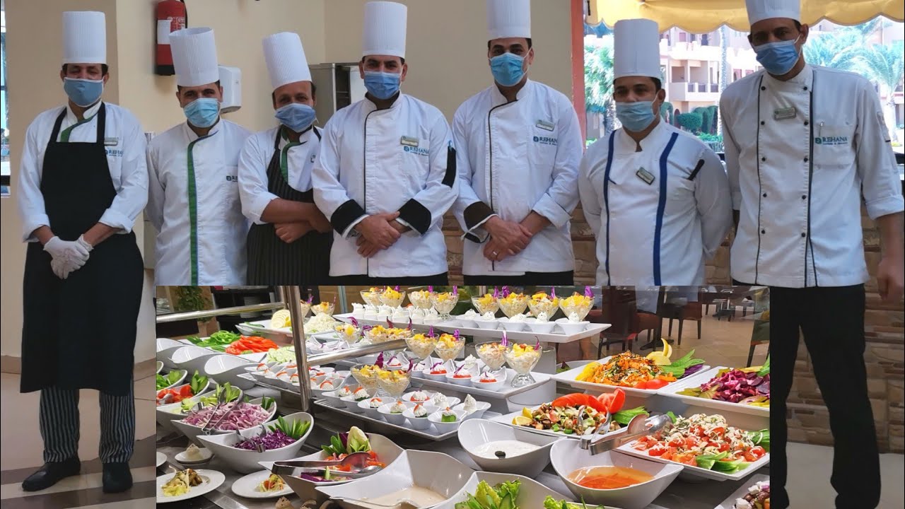 تعالوا جولة في بوفيه السلطات في فندق ٥ نجوم ولقاء مع الشيف مع شرح أكثر من ٢٠ وصفة.Salad buffet tour