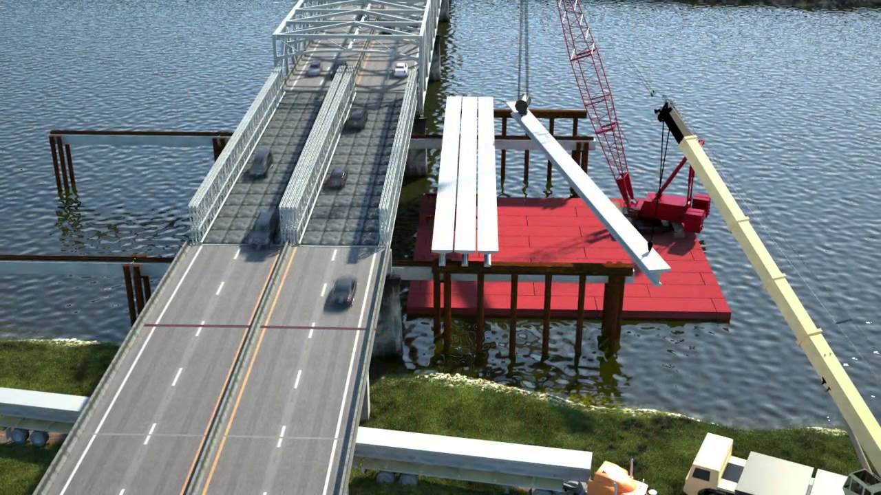 The I-5 Skagit River Bridge Replacement Project Time Lapse and Animated 3D Models