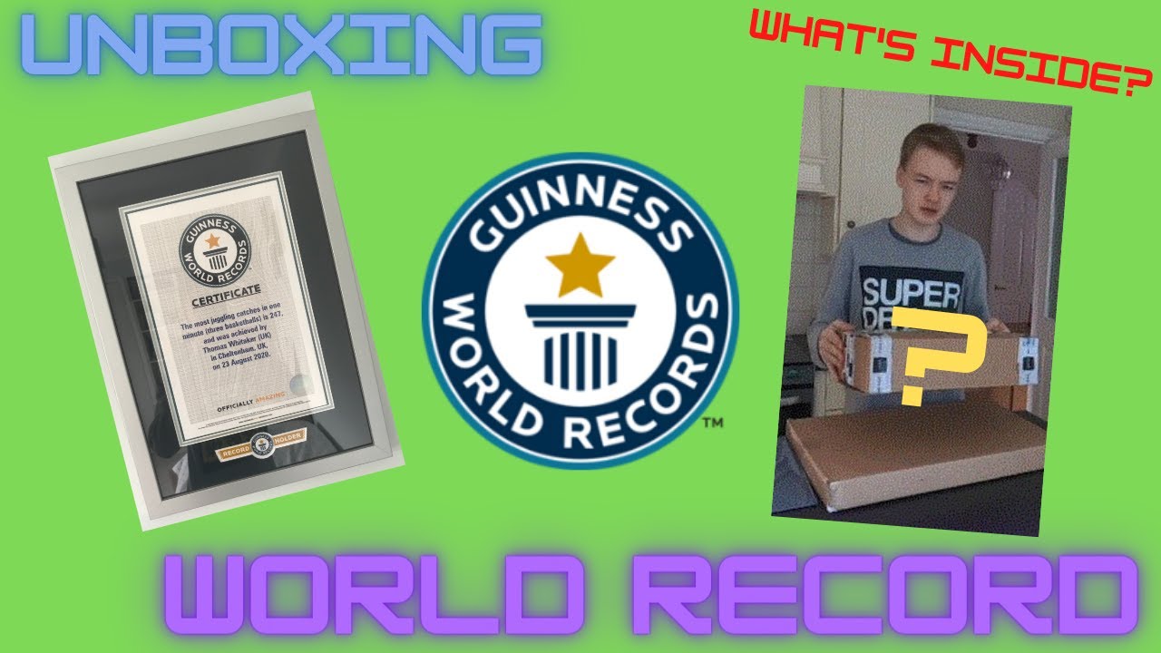 It arrived!  Unboxing my Guinness World Records Certificate.