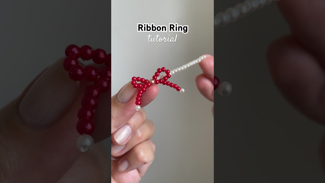 ribbon ring tutorial #beadedjewelry #tutorial #diy #preppy